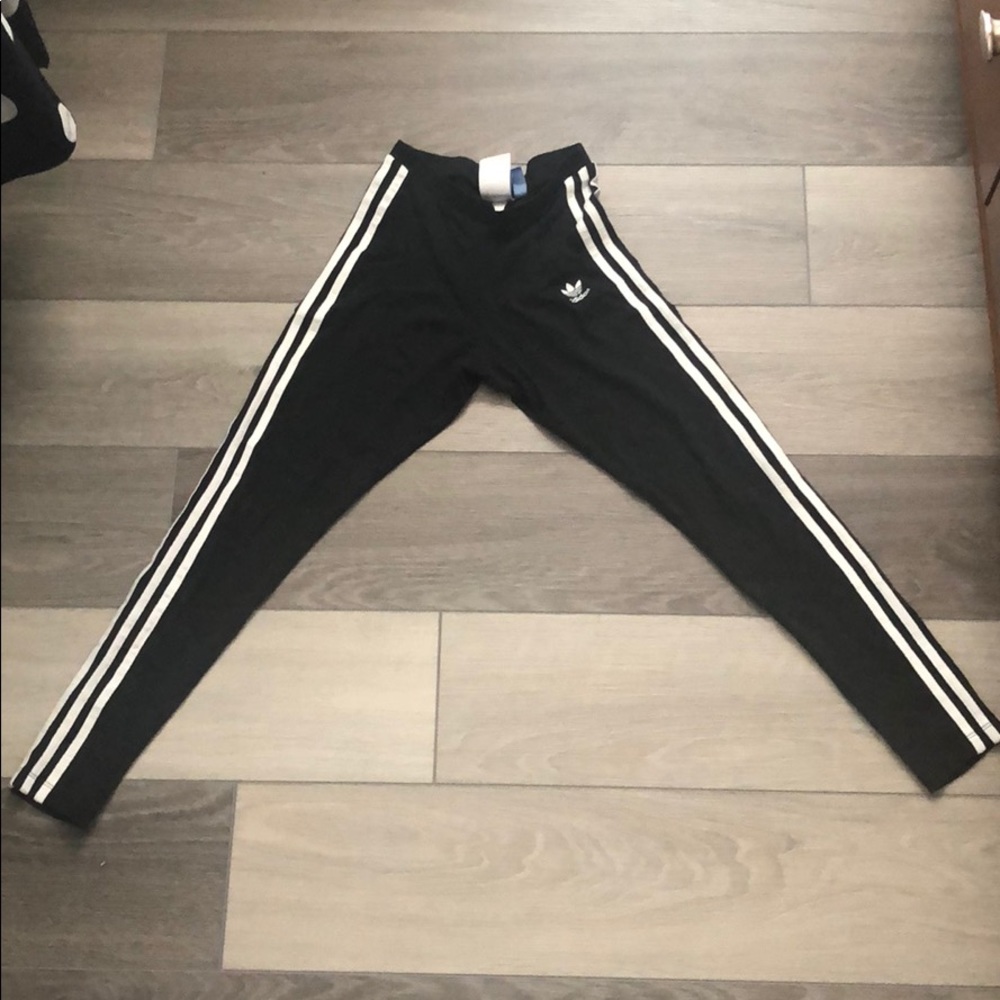 Adidas original logo black and white legging